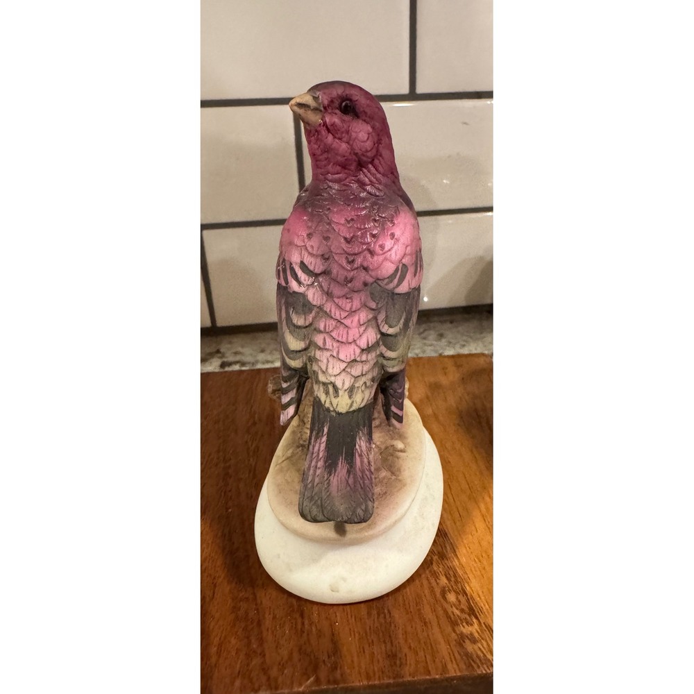 Lefton China House Finch Figurine Hand Painted Porcelain Pink Bird KW4206 - Picture 5 of 8